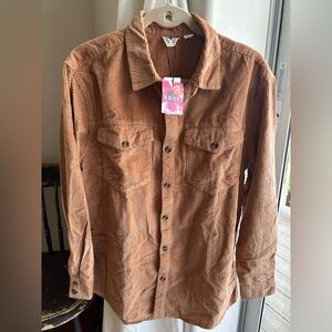 Roxy Womens Let It Go Long Sleeve Boyfriend Shirt